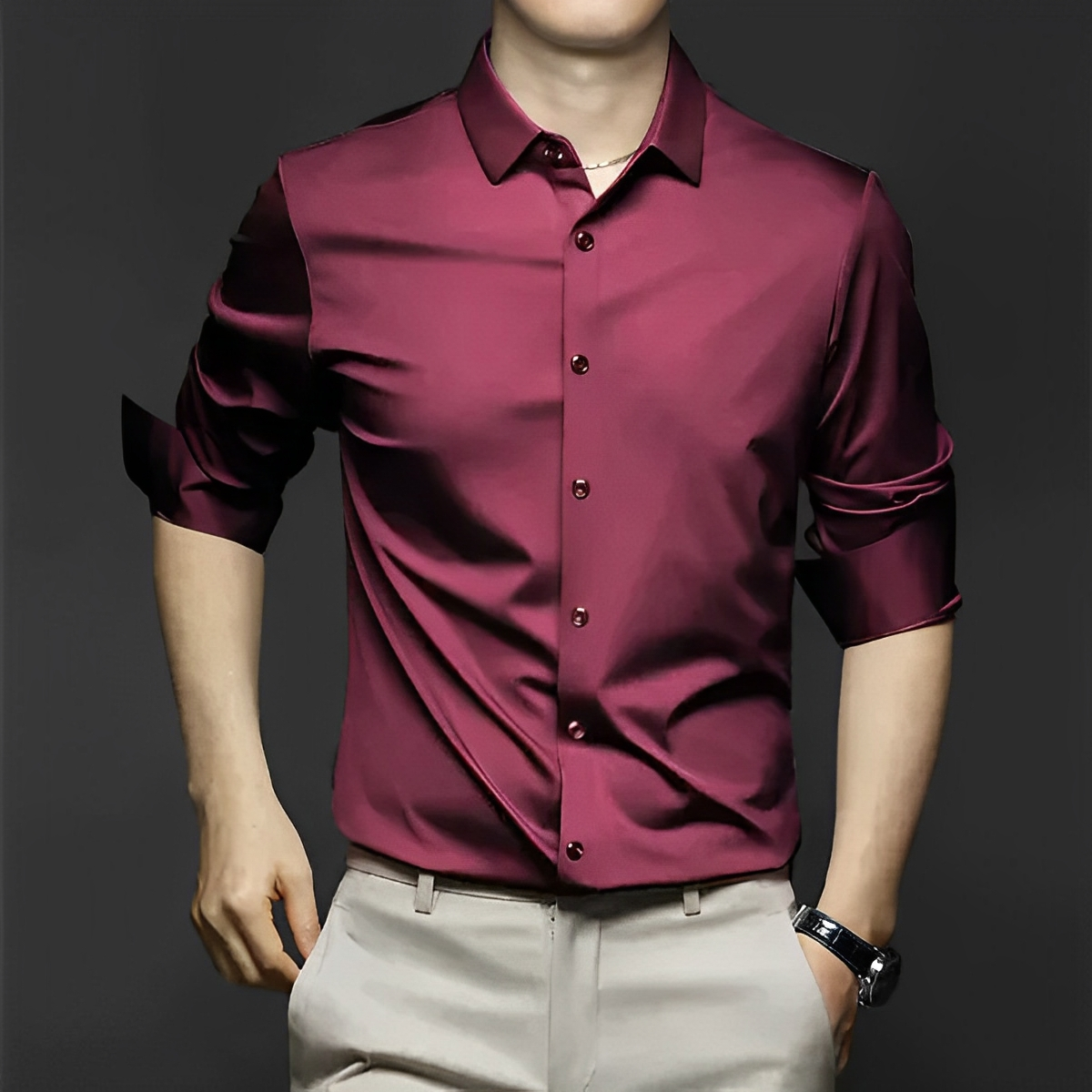 Ryan – Stilvolles Herrenhemd ohne Knitter
