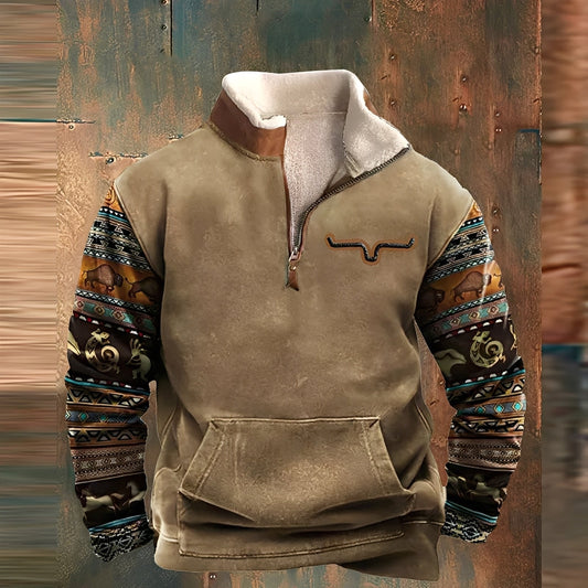Kenton - Moderner Männerpullover mit Reißverschluss