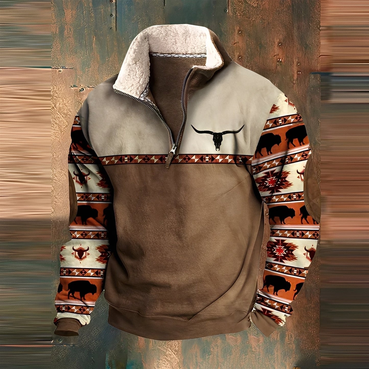 Kenton - Moderner Männerpullover mit Reißverschluss