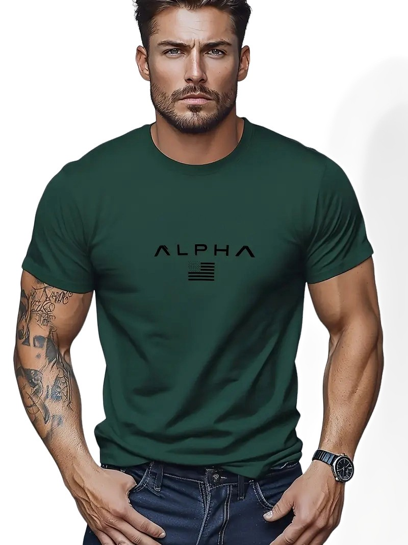 Neal - Einfaches Rundhals-T-Shirt für Männer