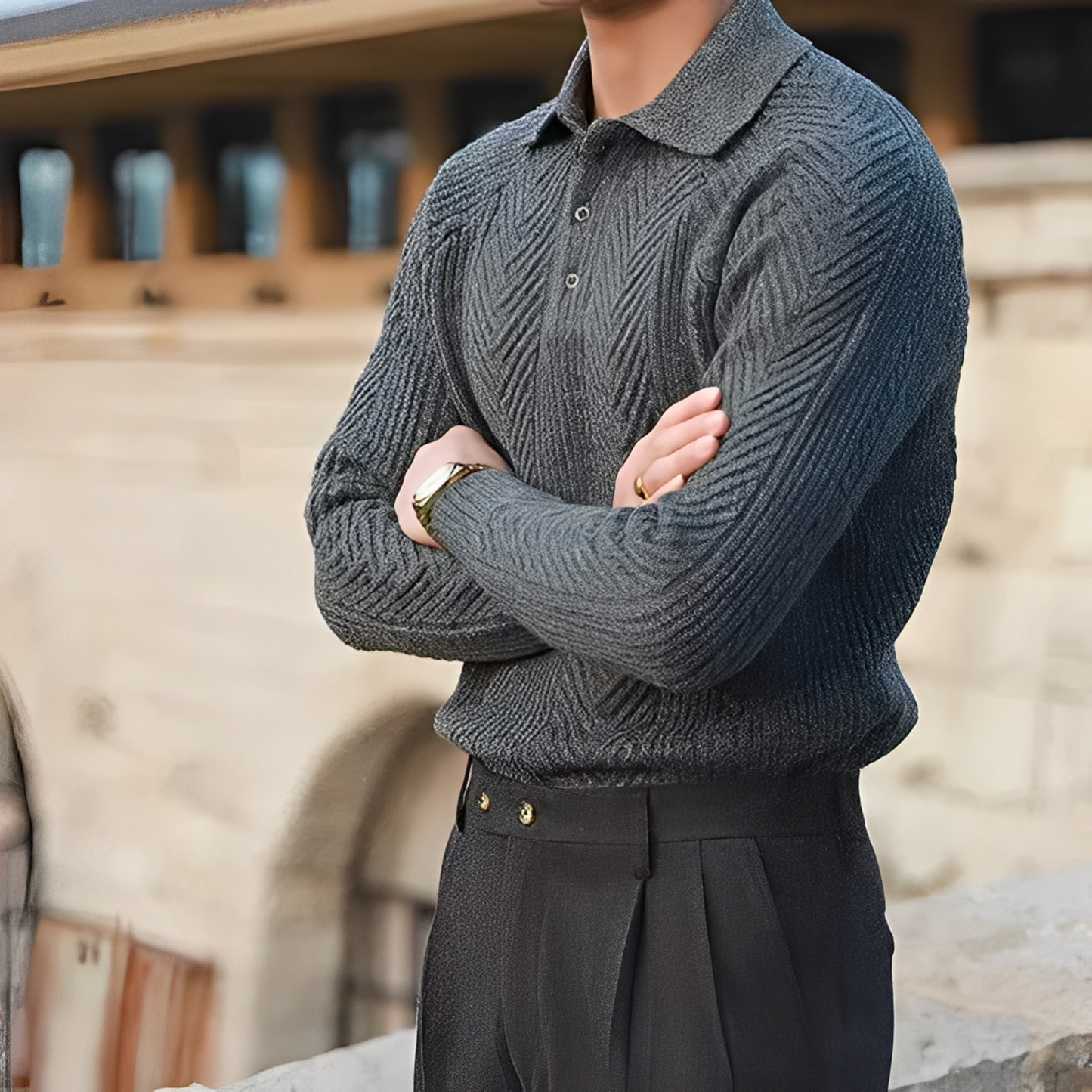 Darius – Pullover mit langen Ärmeln aus Strick