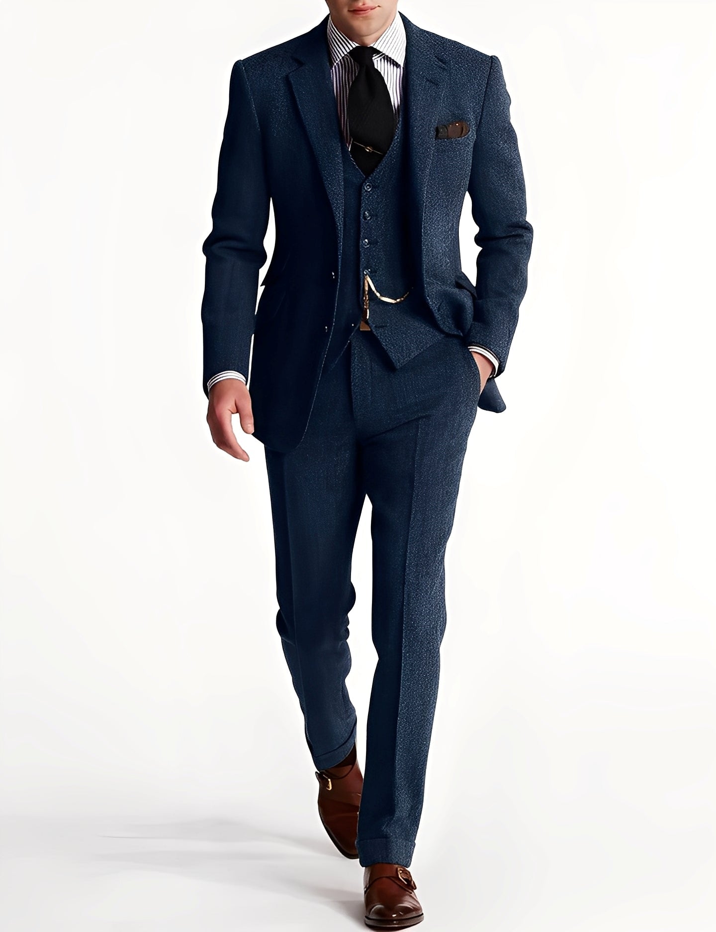 Desmond - Eleganter dreiteiliger Herren-Tweed-Anzug