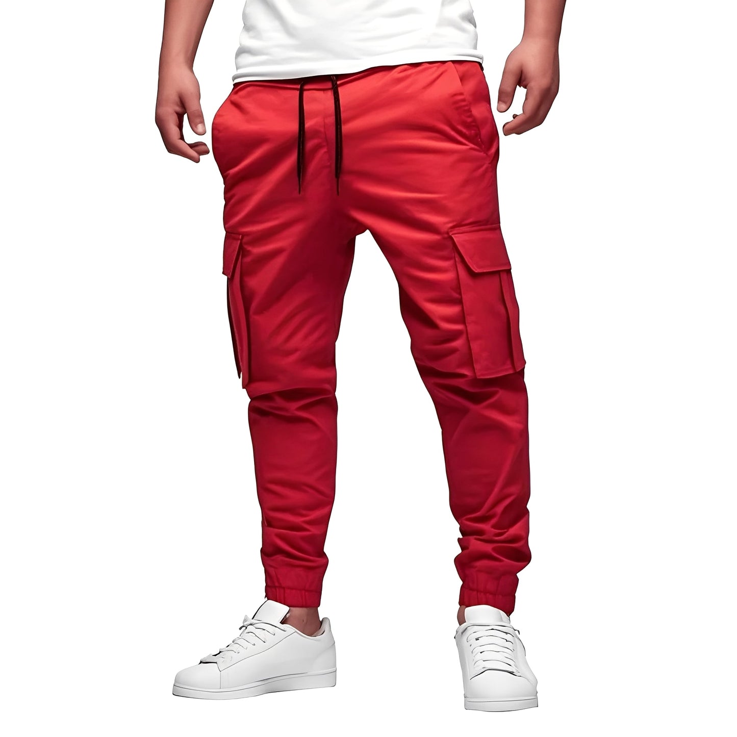 Tevin - Bequeme, schmal geschnittene Dehnstoff-Cargohose für Herren