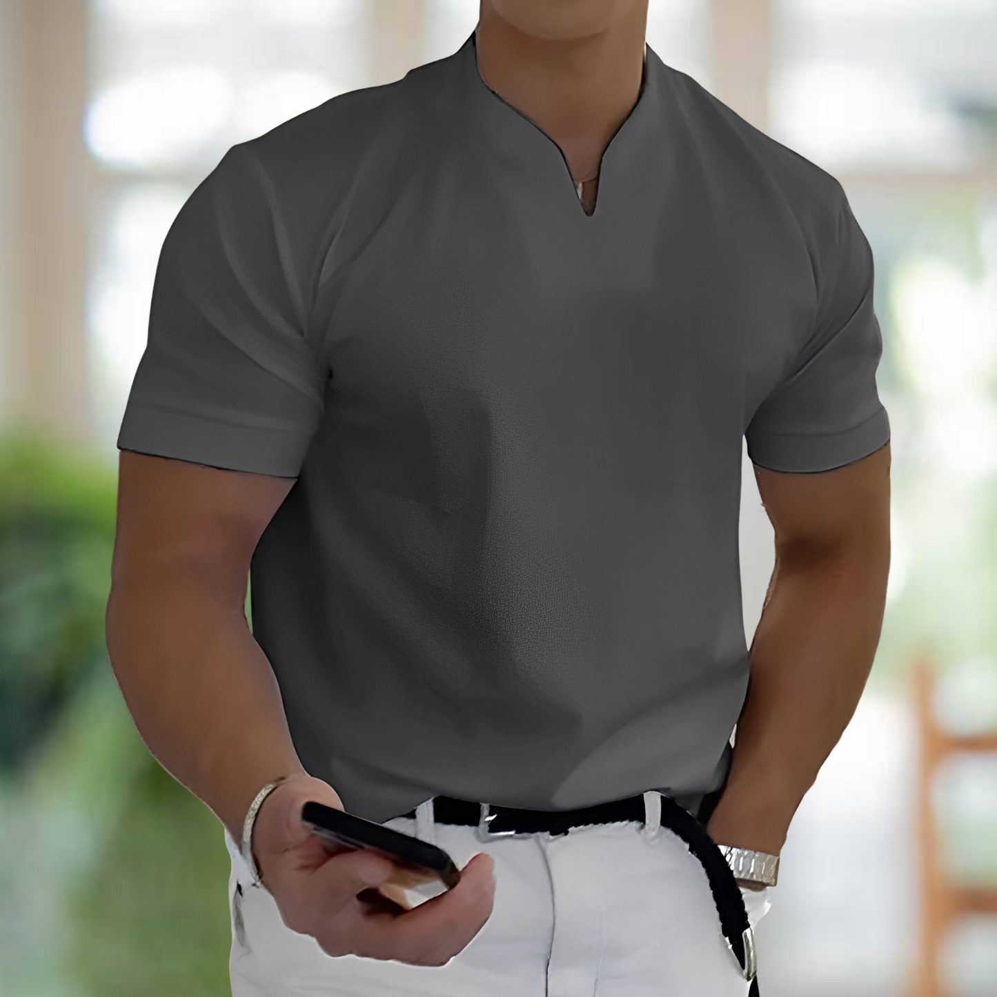Jason – Kurzärmliges Business-Sportshirt für Männer