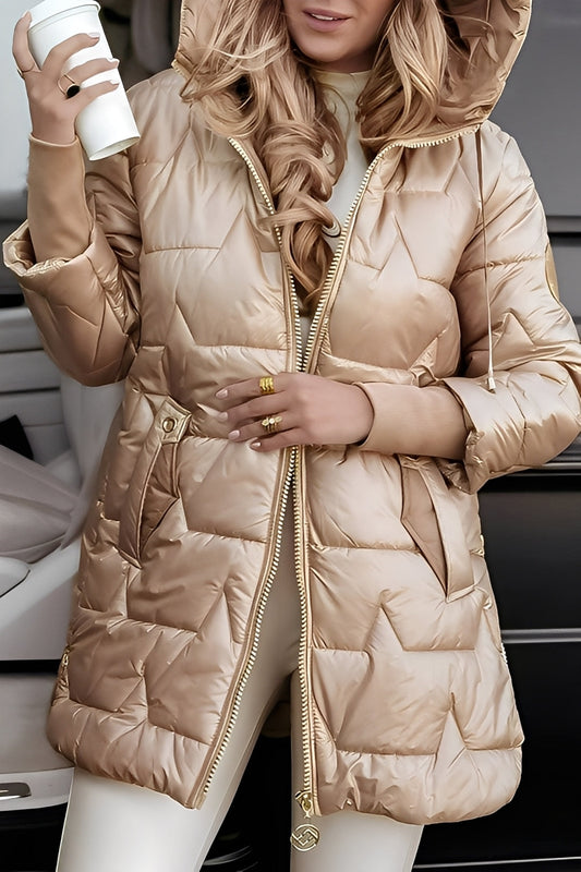 Georgina - Eleganter Damen-Daunenmantel mit Kapuze