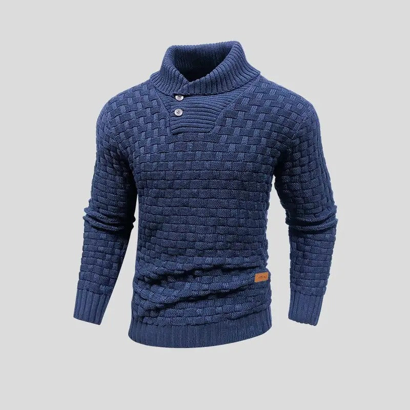 Eldon - Moderner Männerpullover mit Knöpfen