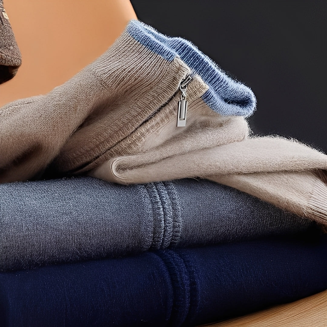 Brendon - Gemütlicher Herrenpullover mit Zipper