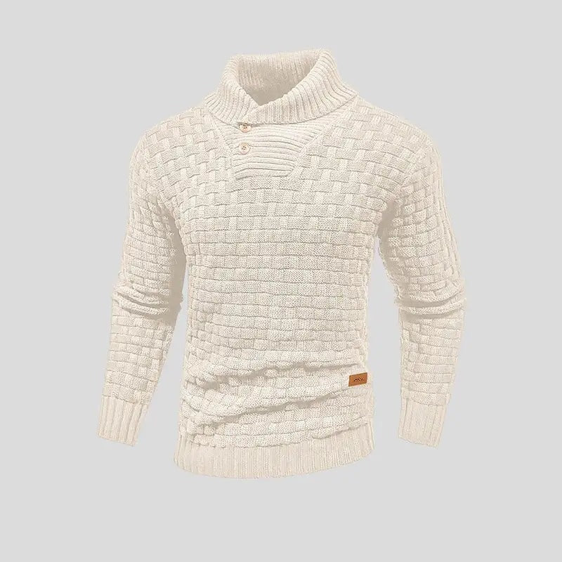 Eldon - Moderner Männerpullover mit Knöpfen