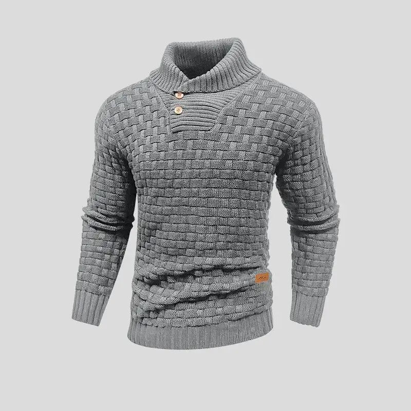 Eldon - Moderner Männerpullover mit Knöpfen