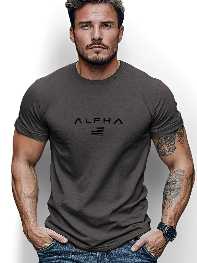 Neal - Einfaches Rundhals-T-Shirt für Männer