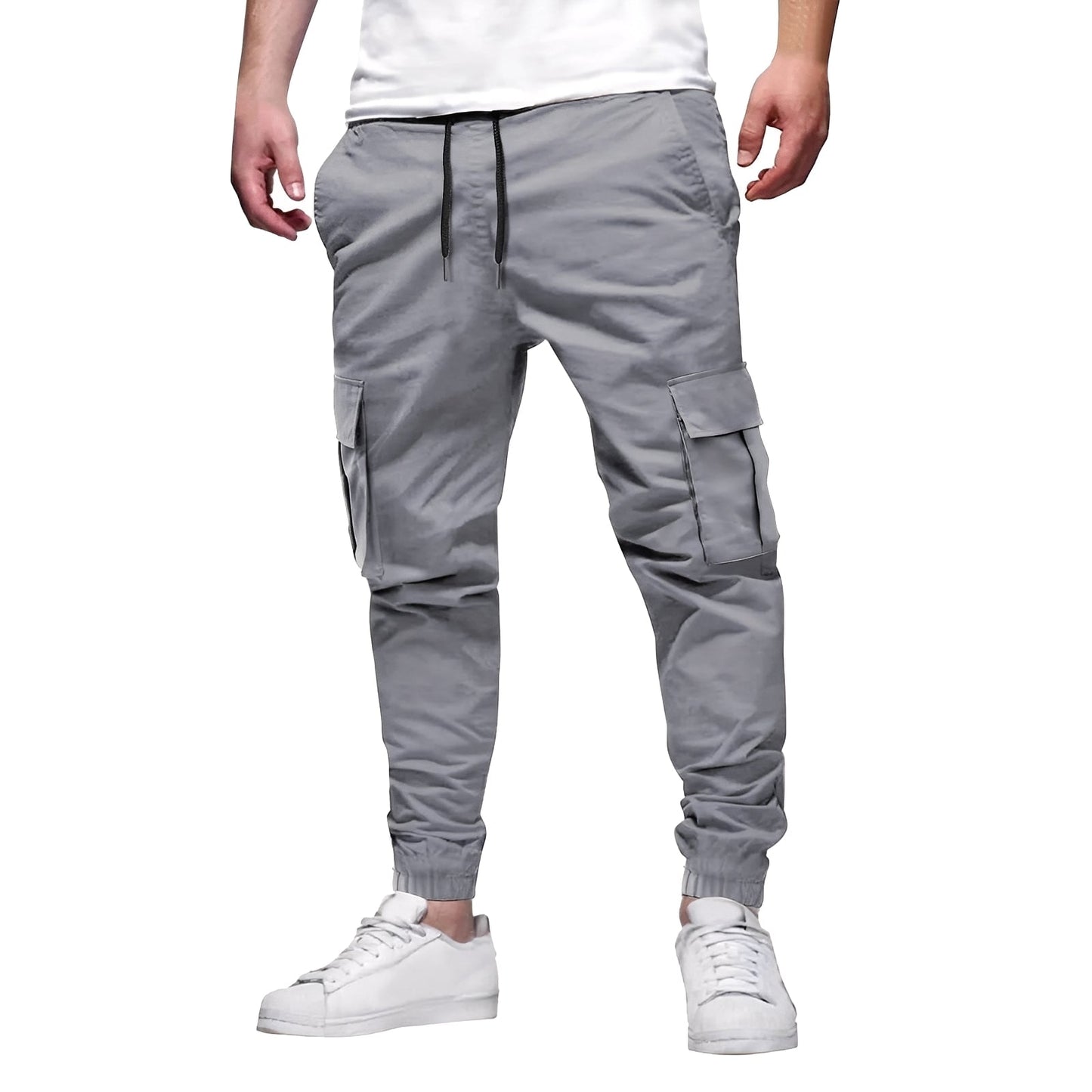 Tevin - Bequeme, schmal geschnittene Dehnstoff-Cargohose für Herren