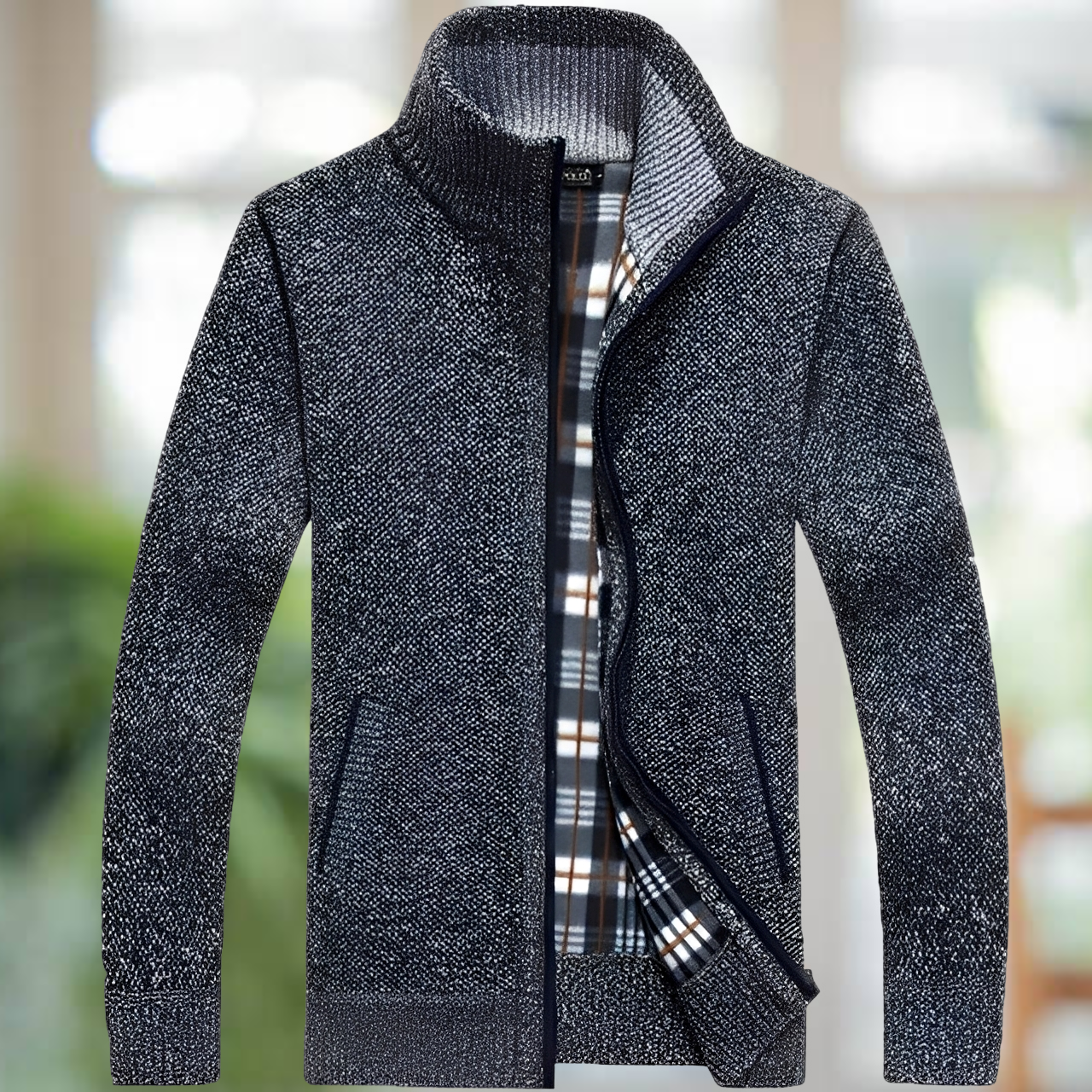 Iker – Warm gefütterte Herrenstrickjacke