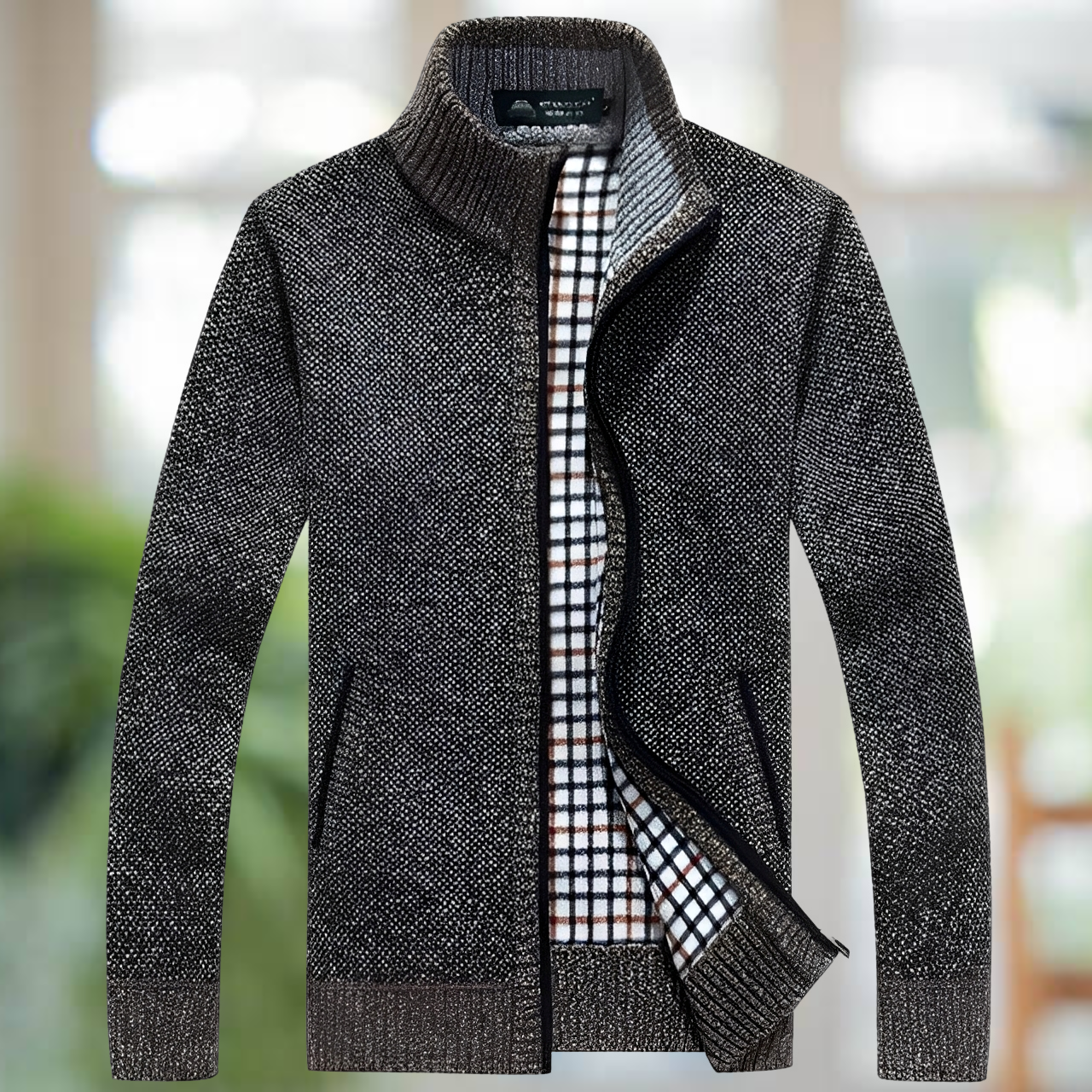 Iker – Warm gefütterte Herrenstrickjacke