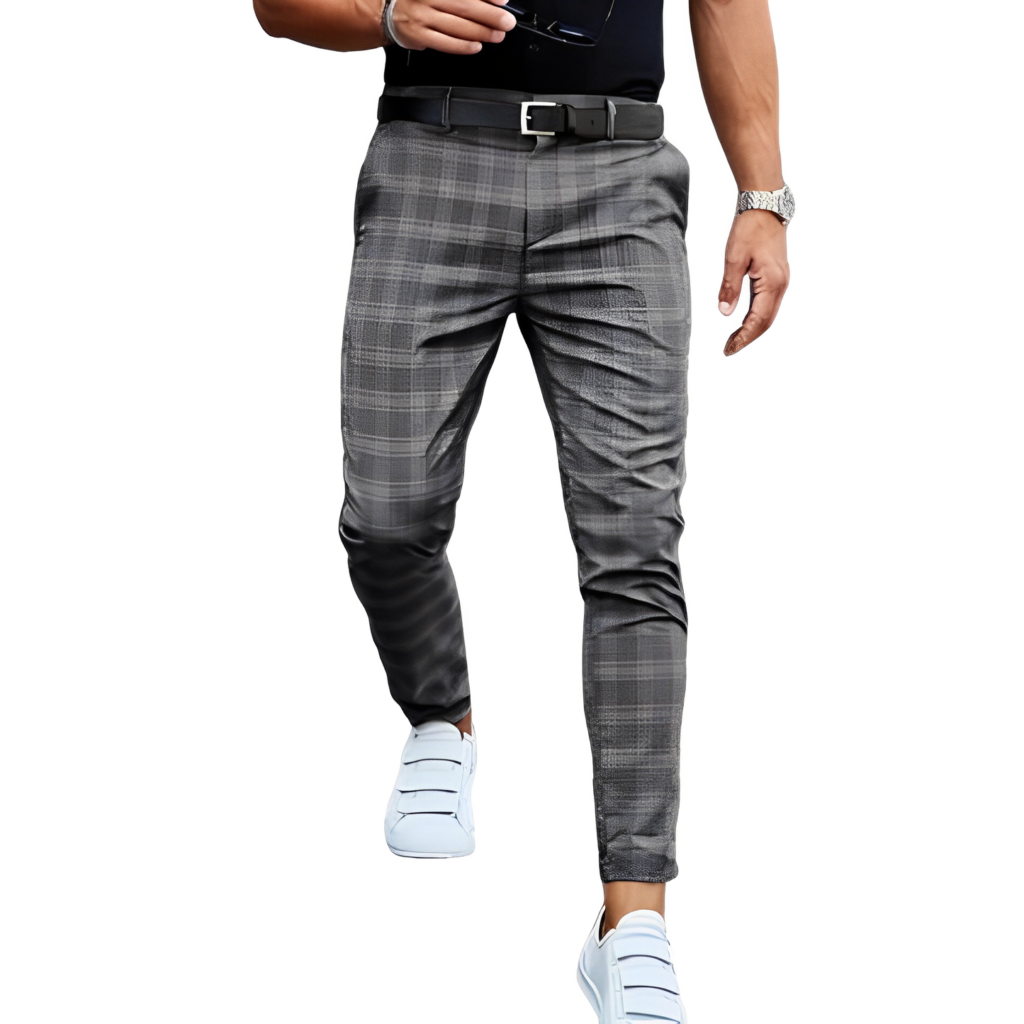 Deacon - Lässige schlanke Herrenhose mit Karos