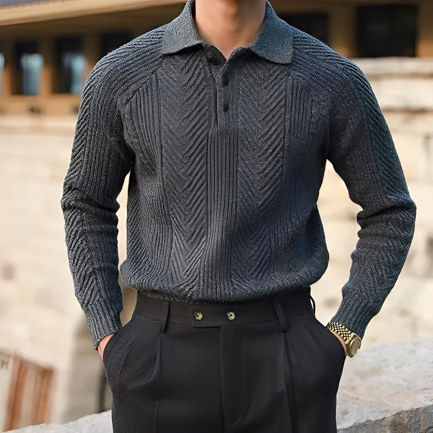 Darius – Pullover mit langen Ärmeln aus Strick