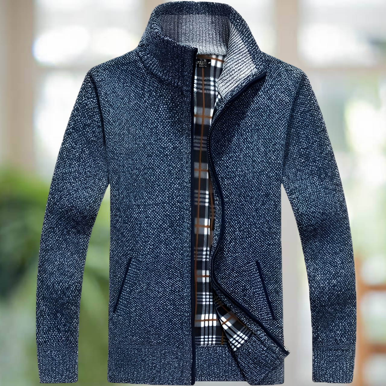 Iker – Warm gefütterte Herrenstrickjacke