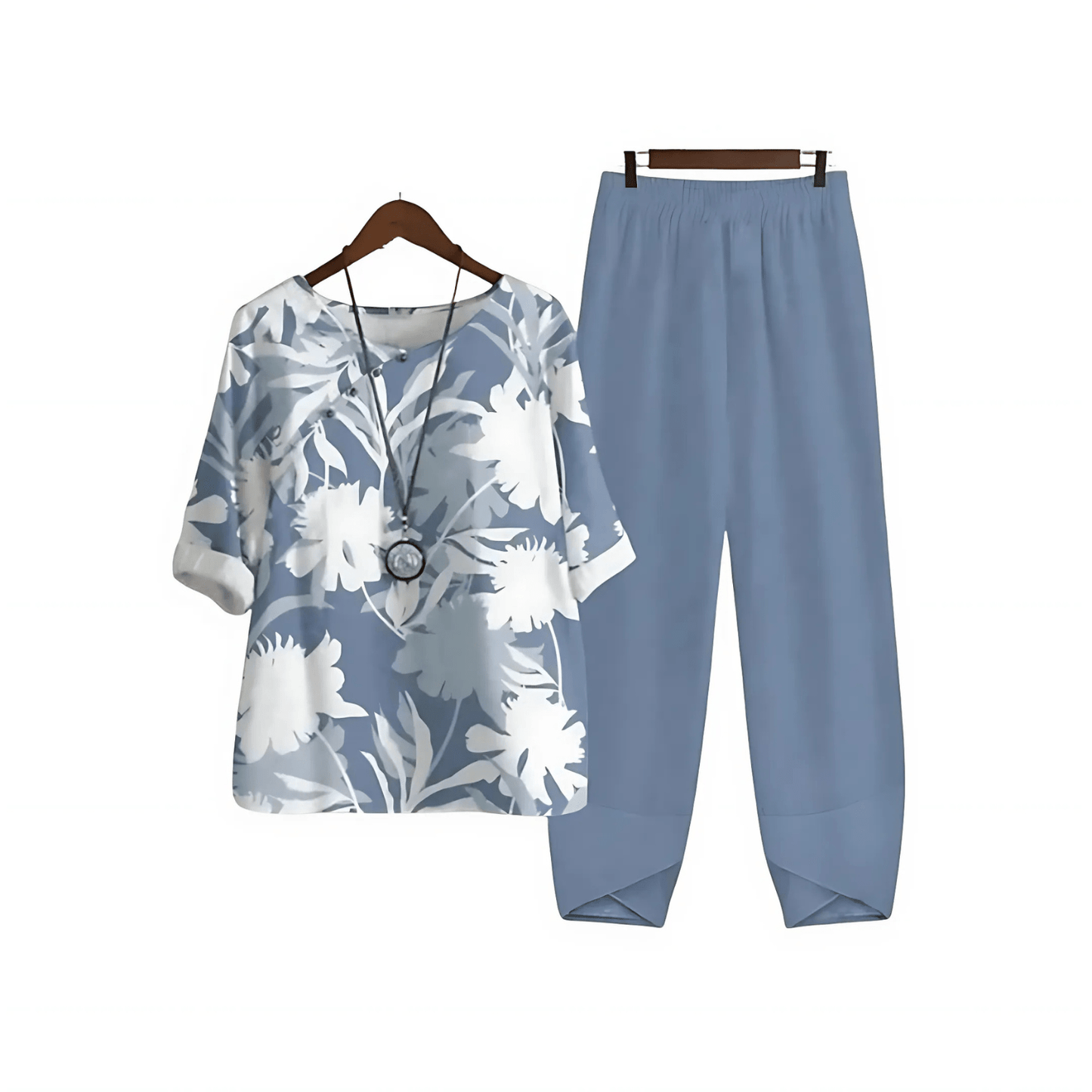 Katarina – Bedrucktes Blusen- und Hosenset