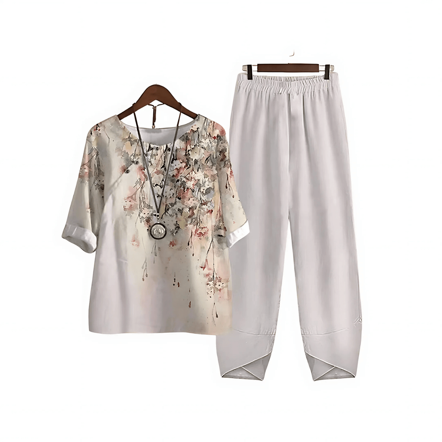 Katarina – Bedrucktes Blusen- und Hosenset