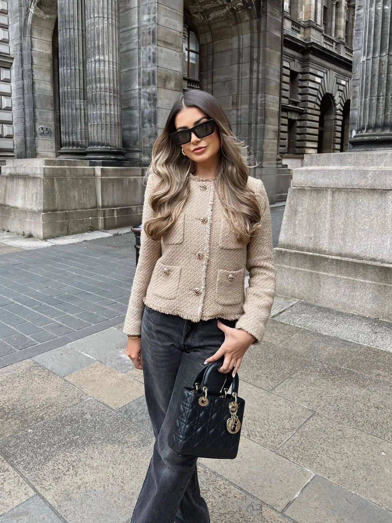 Melinda – Klassisch geschnittener Tweed-Blazer