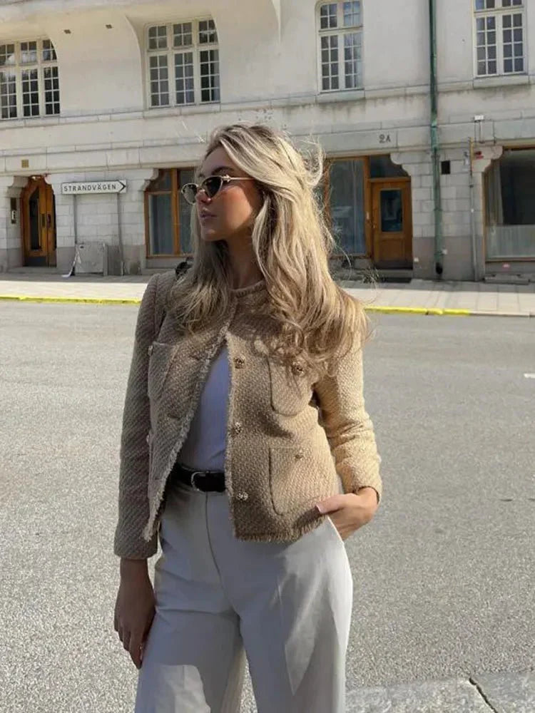 Melinda – Klassisch geschnittener Tweed-Blazer