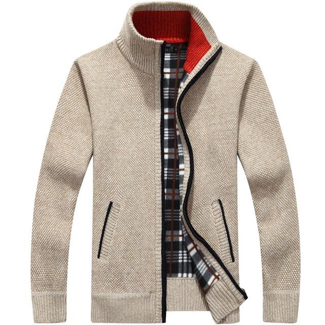 Iker – Herrenjacke aus Strick mit Fleece-Innenfutter