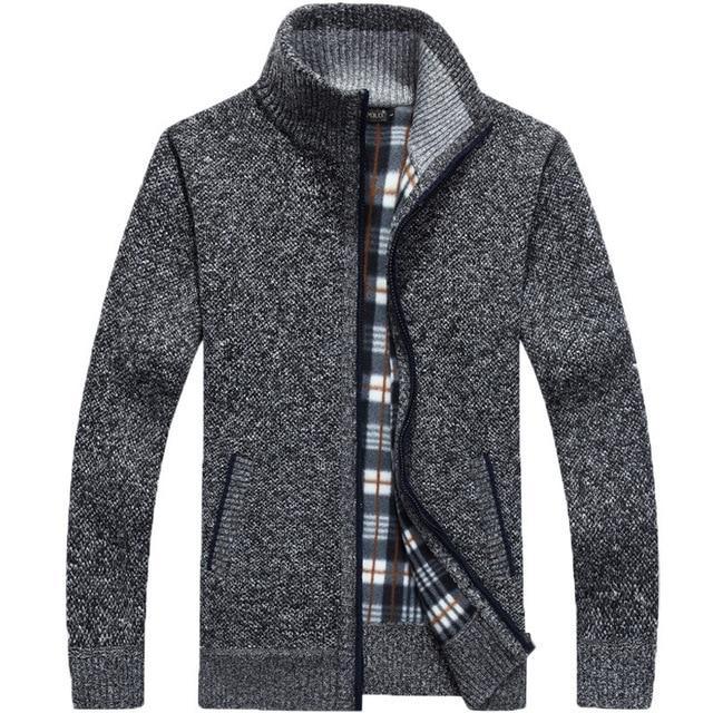 Iker – Herrenjacke aus Strick mit Fleece-Innenfutter