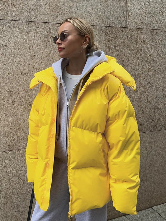 Louisa - Kurze Jacke mit Kapuze und Innenfutter