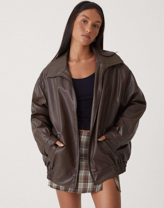 Ariane – Damen-Lederjacke im weiten Schnitt