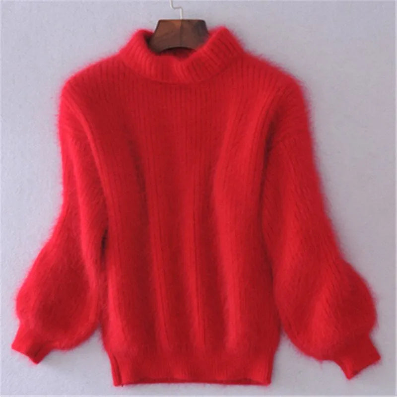 Brenda – Retro-Pullover im Angora-Look