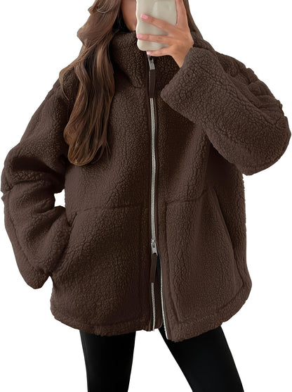 Rowena - Elegante Damenwolljacke mit Reißverschluss