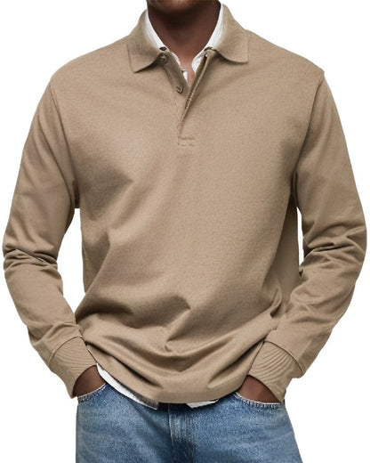 Rowan - Elegantes Langarm-Poloshirt für Männer