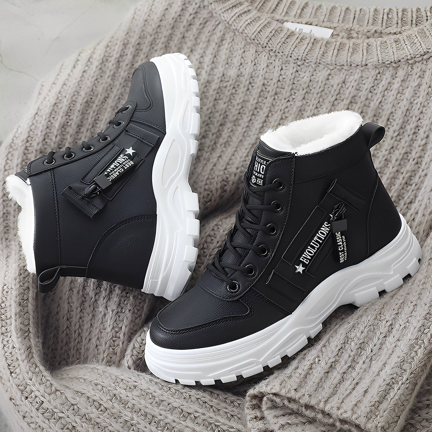 Jazmine - Trendige Damen-Plüschstiefel