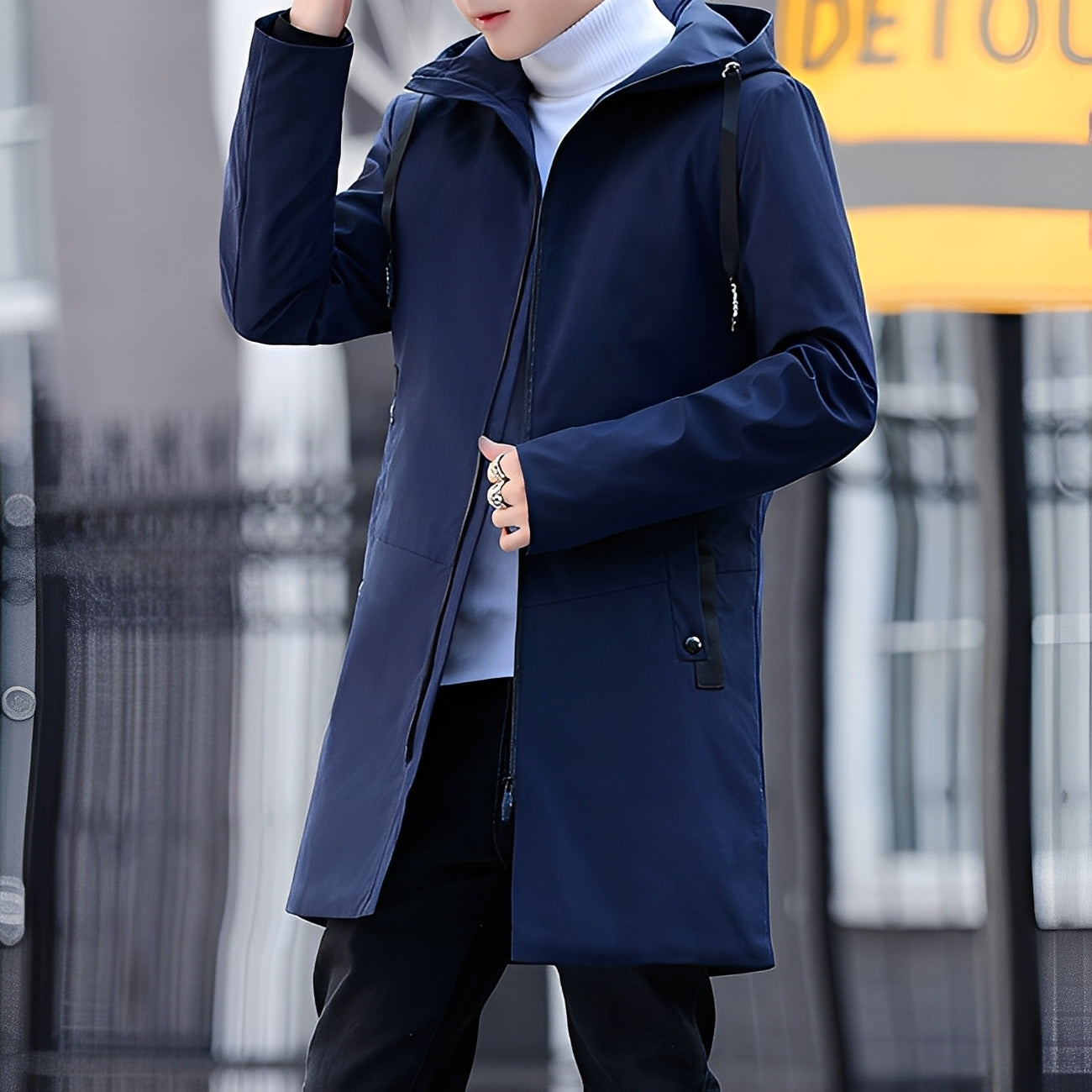 Derren - Komfortable, leichte Herrenjacke mit Kapuze