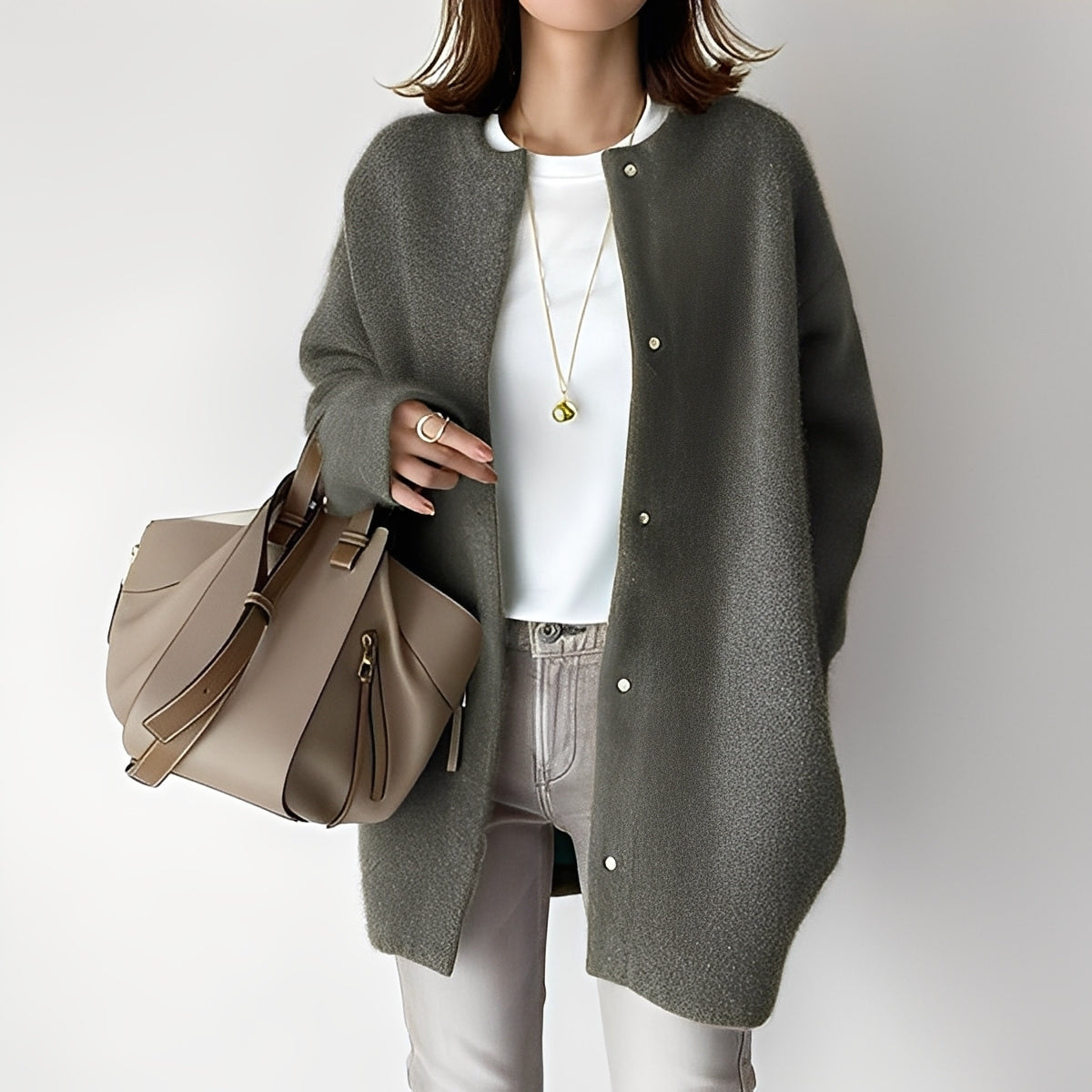Dahlie - Eleganter, locker geschnittener Damen-Cardigan