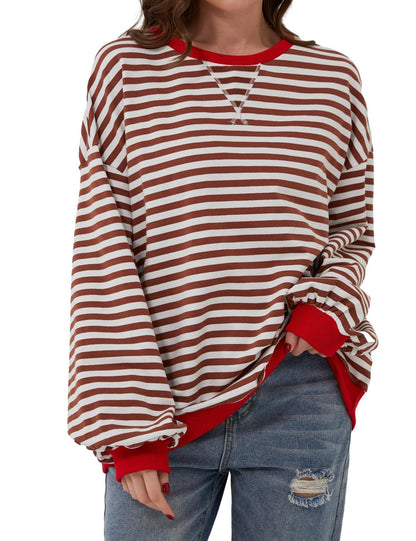 Cordelia - Eleganter, lockerer Damenpullover mit Streifen