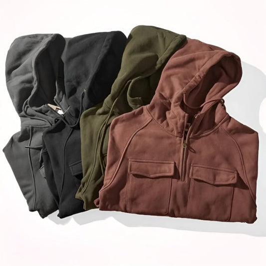 Heikki – Modischer Winterpullover mit Kapuze