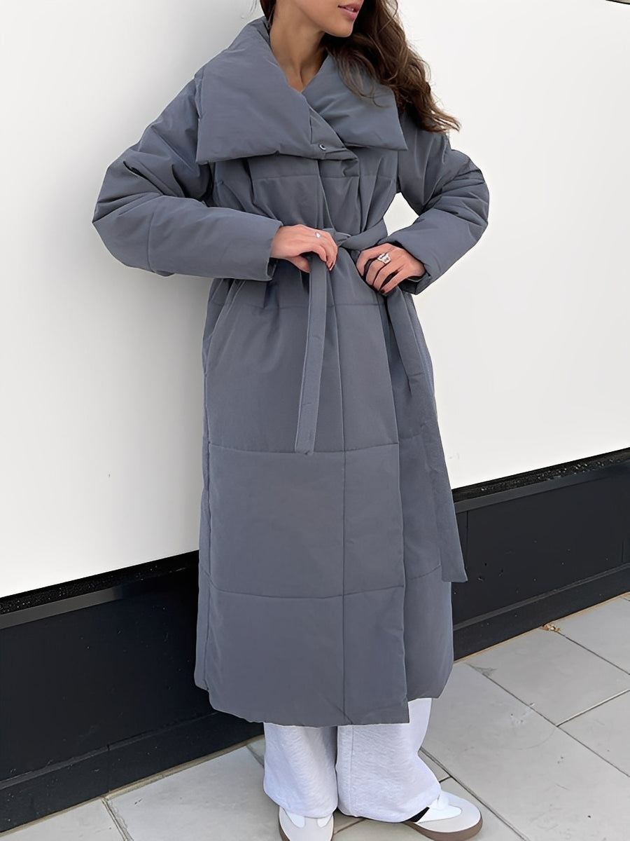 Adaline - Lange, warme Damenjacke mit Futter