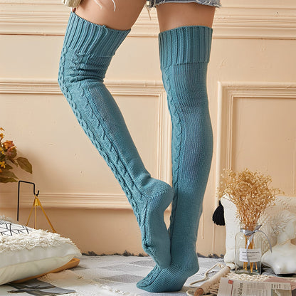 Jillian - Warme, elegante, lange Wollsocken für Damen