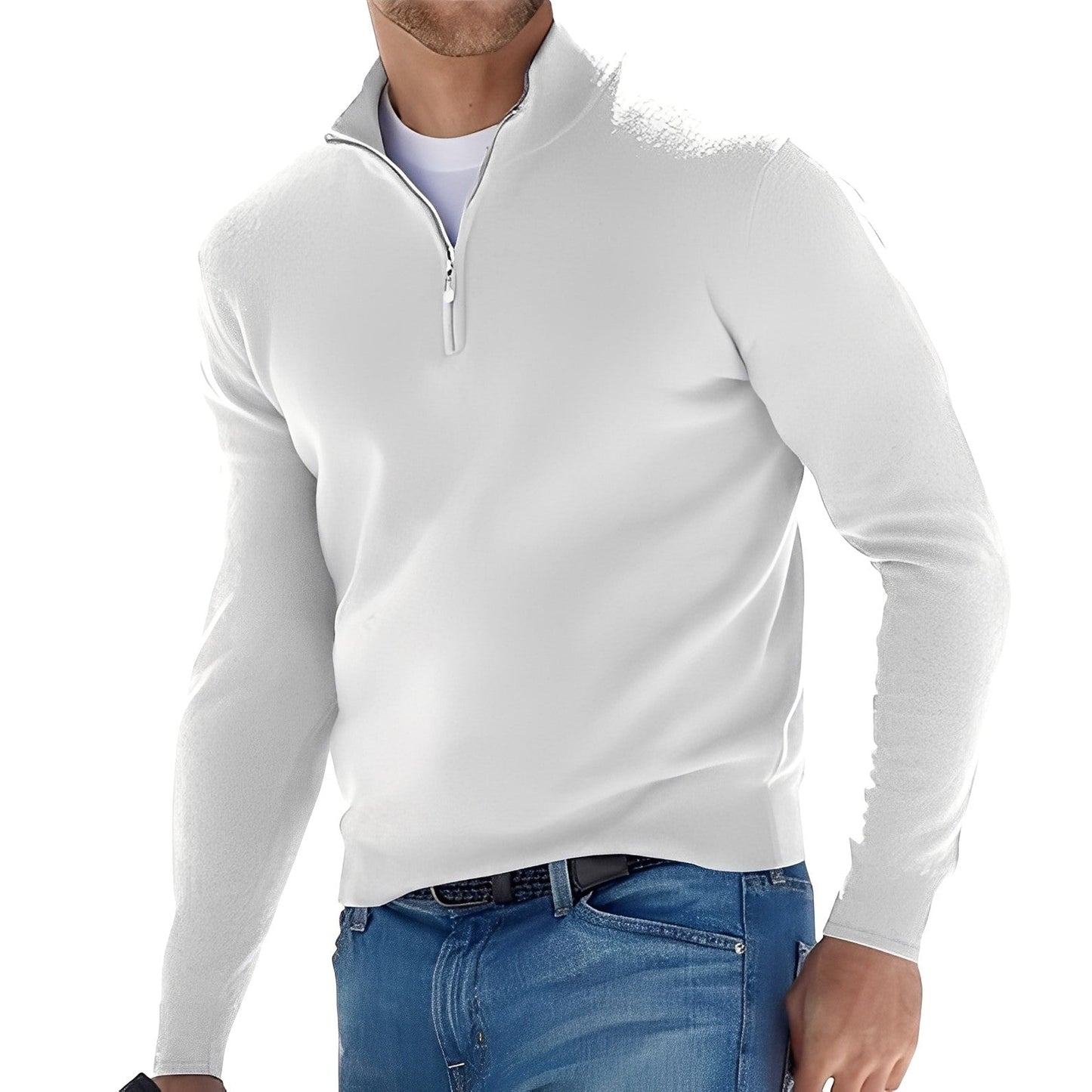 Fredric - Bequemer Herrenpullover mit Reißverschluss