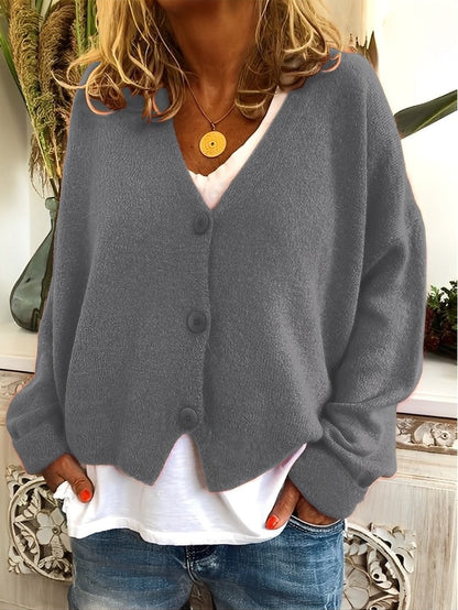 Evette - Bequeme Damenjacke mit Knöpfen