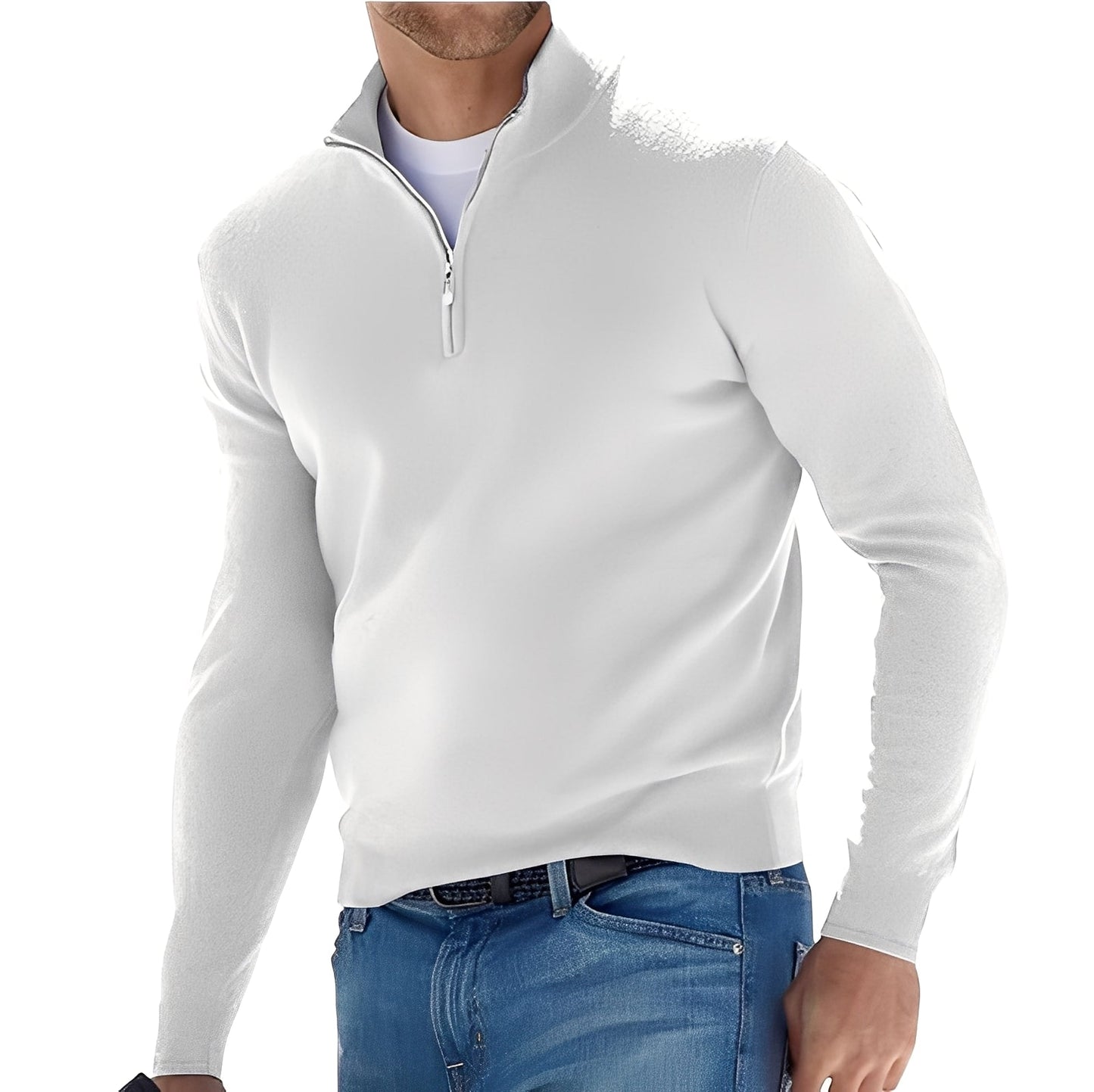 Zayne - Bequemer Herrenpullover mit Zipper
