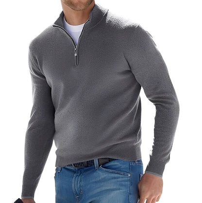 Nash - Herrenpullover mit kurzem Reißverschluss