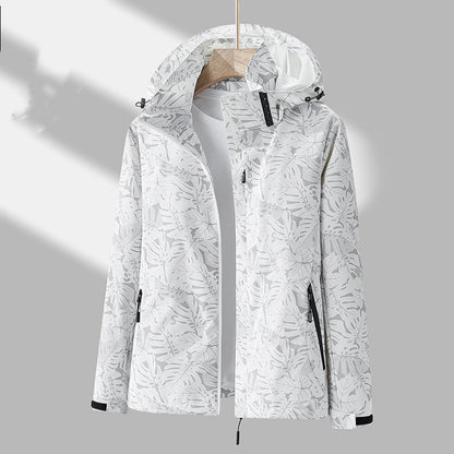 Emmaline - Stilvolle Damen-Outdoor-Jacke mit Muster und Kapuze