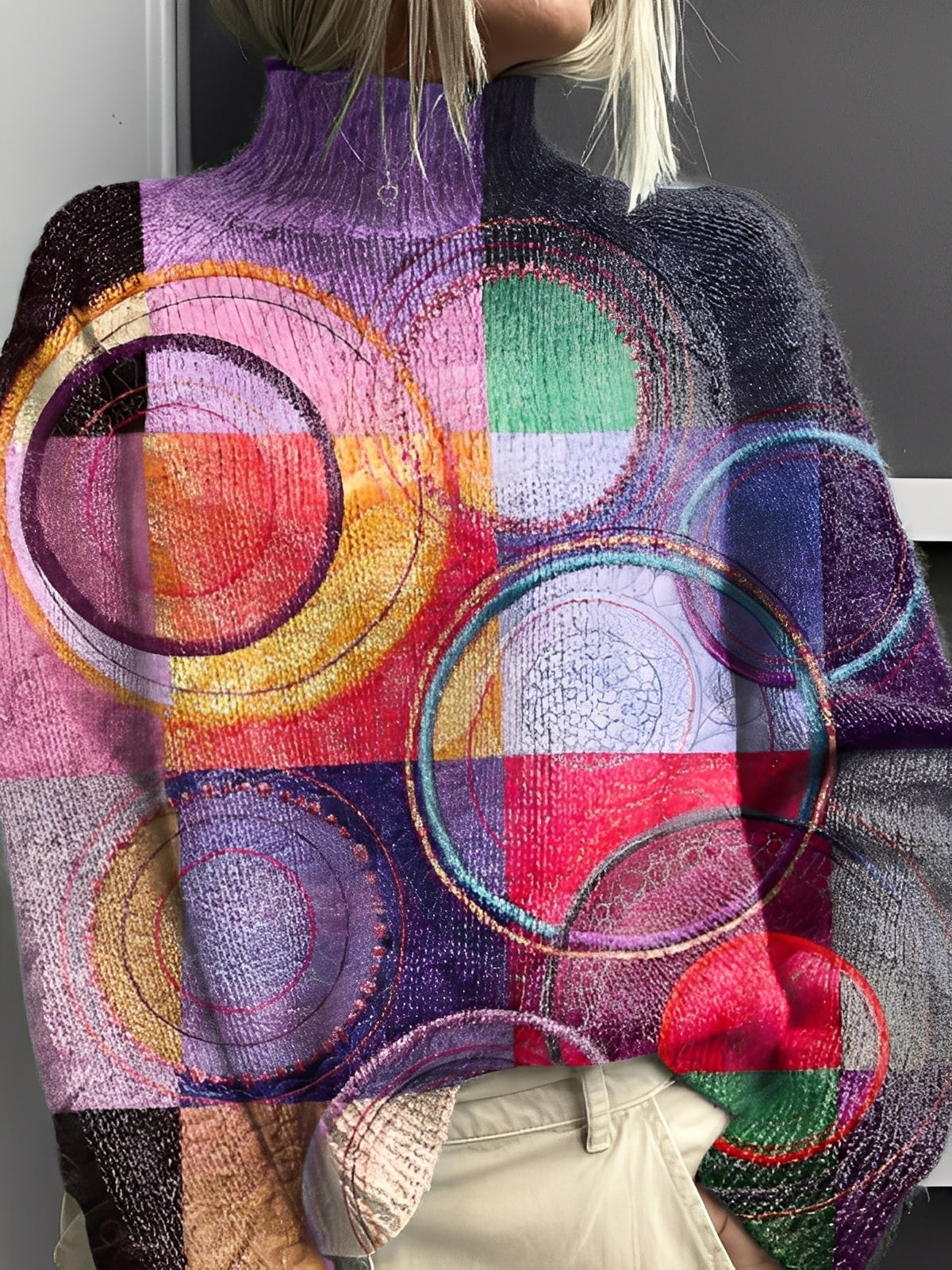 Giselle - Moderne, lebendige Damen-Rollkragenpullover