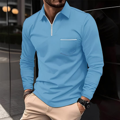 Bernard - Komfortables Langarm-Shirt mit Brusttasche für Männer