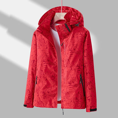 Emmaline - Stilvolle Damen-Outdoor-Jacke mit Muster und Kapuze