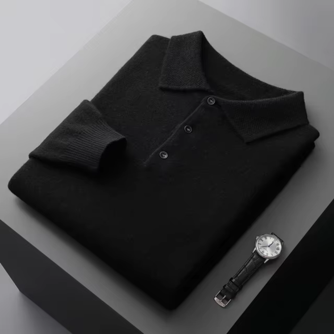 Louis - Langarm-Poloshirt