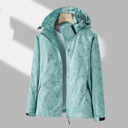 Emmaline - Stilvolle Damen-Outdoor-Jacke mit Muster und Kapuze