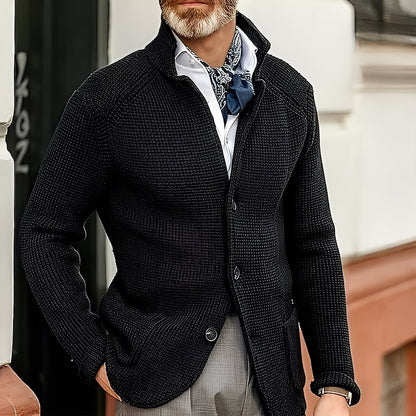 Kayden - Fashionabler Herren-Cardigan mit Stehkragen