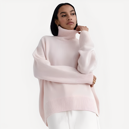 Margery - Damenpullover mit lässigem Schnitt und hohem Kragen